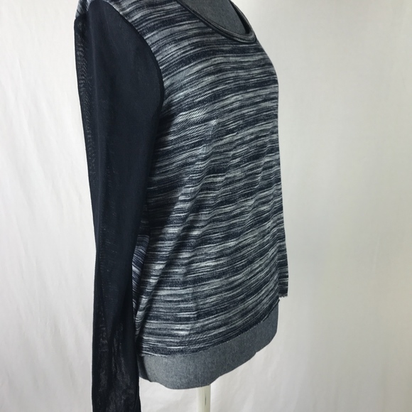 Small Simply Vera Wang Shirt - Blue Sheer Sleeve - Picture 5 of 8